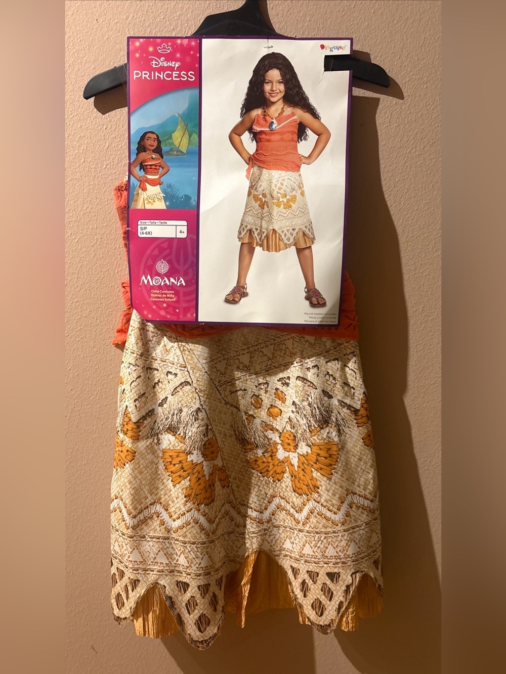 Disney Princess Moana Deluxe Costume, Size S 4-6X Halloween NEW